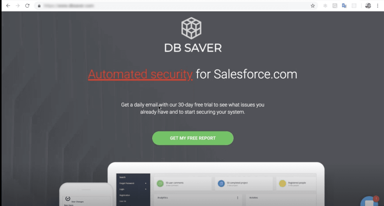 DB Saver Website
