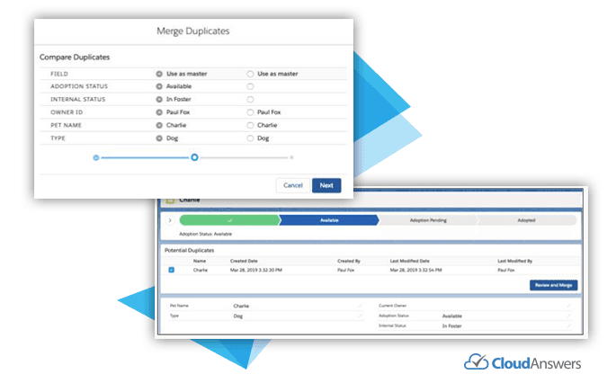 merge duplicates app