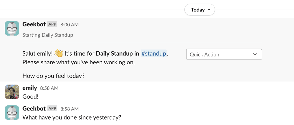 How we do standups with Geekbot