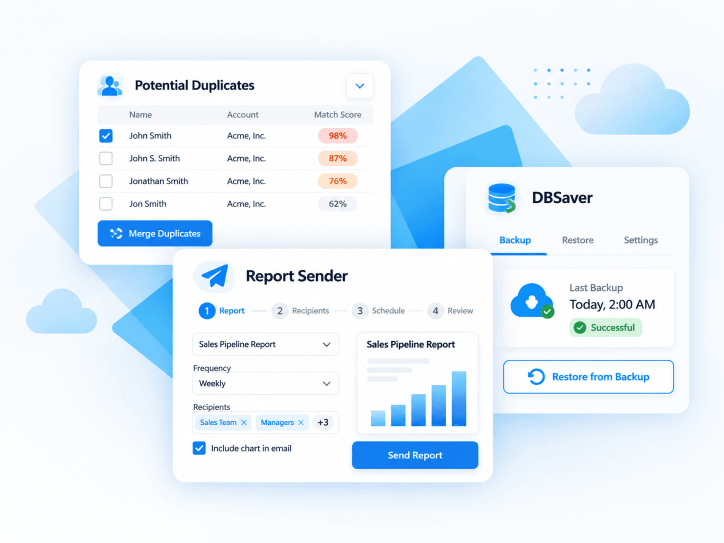 Solutions to many common limititations of Salesforce