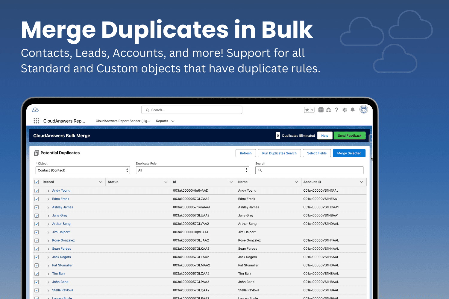 Eliminate Duplicates Fast with Bulk Merge