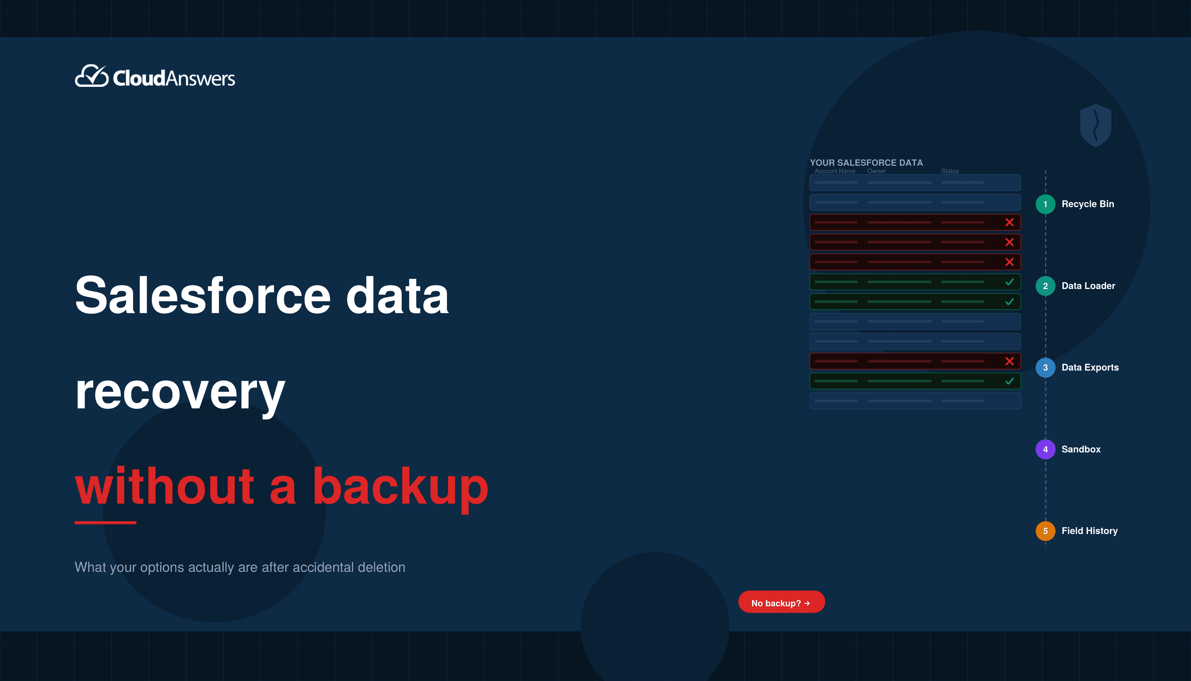 Salesforce Data Recovery Without a Backup: What Your Options Actually Are After Accidental Deletion